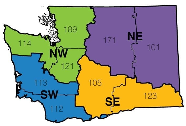 Regional Representatives map